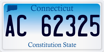 CT license plate AC62325