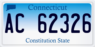 CT license plate AC62326
