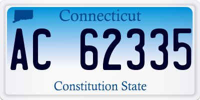 CT license plate AC62335
