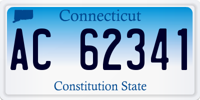 CT license plate AC62341