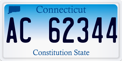 CT license plate AC62344