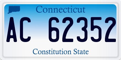 CT license plate AC62352