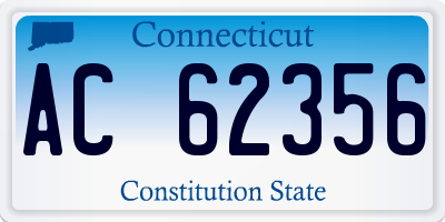 CT license plate AC62356