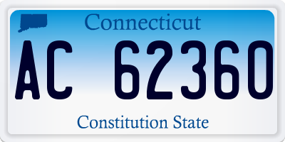 CT license plate AC62360
