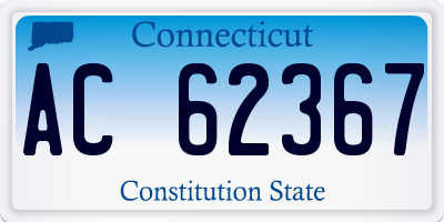 CT license plate AC62367