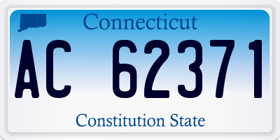 CT license plate AC62371