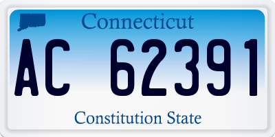 CT license plate AC62391