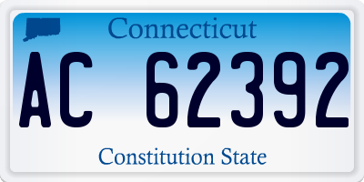 CT license plate AC62392