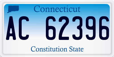 CT license plate AC62396