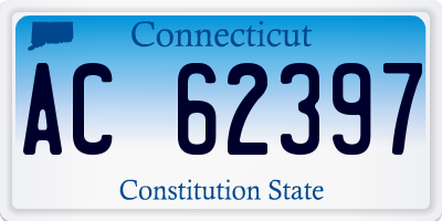 CT license plate AC62397