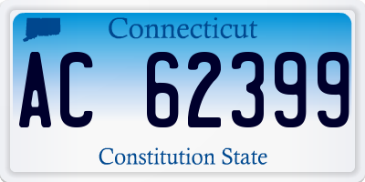 CT license plate AC62399