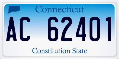 CT license plate AC62401