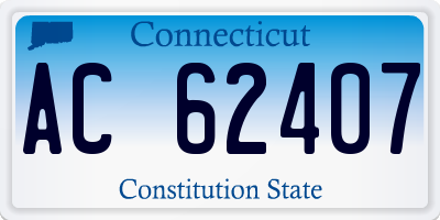 CT license plate AC62407