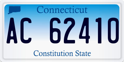 CT license plate AC62410