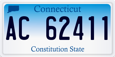 CT license plate AC62411
