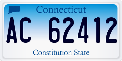 CT license plate AC62412