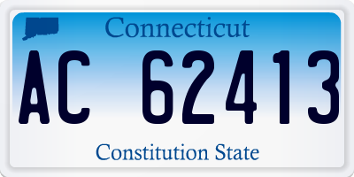 CT license plate AC62413