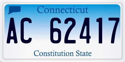 CT license plate AC62417