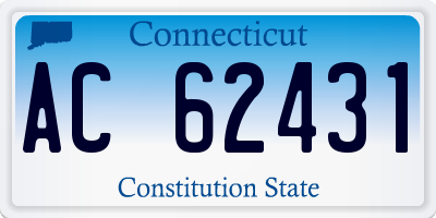 CT license plate AC62431