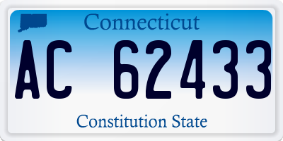 CT license plate AC62433