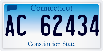 CT license plate AC62434