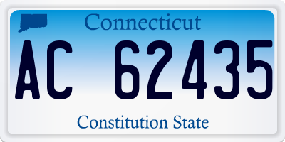 CT license plate AC62435