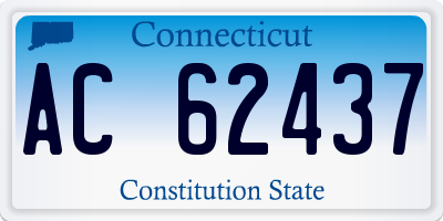 CT license plate AC62437