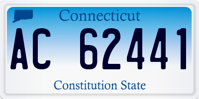 CT license plate AC62441