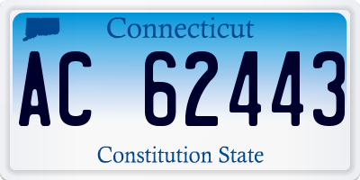 CT license plate AC62443