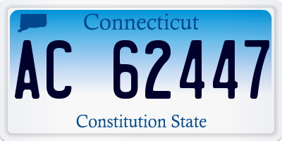 CT license plate AC62447