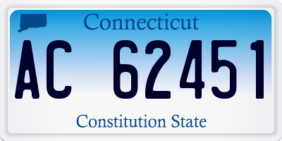 CT license plate AC62451