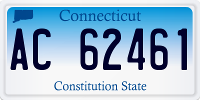 CT license plate AC62461