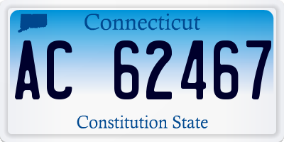 CT license plate AC62467