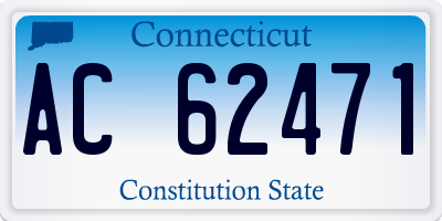 CT license plate AC62471