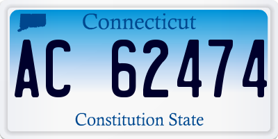 CT license plate AC62474