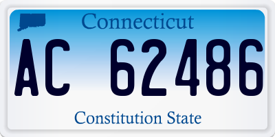 CT license plate AC62486