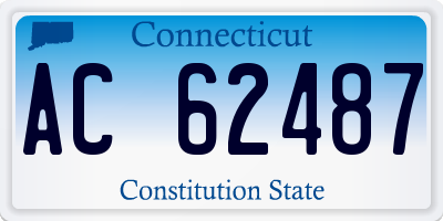 CT license plate AC62487