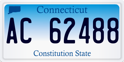 CT license plate AC62488