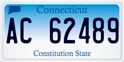 CT license plate AC62489