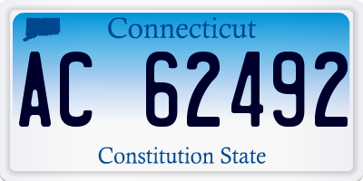 CT license plate AC62492