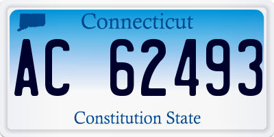 CT license plate AC62493
