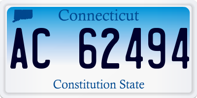 CT license plate AC62494