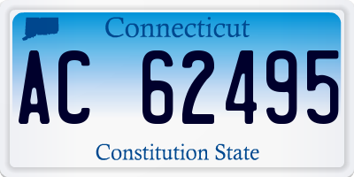 CT license plate AC62495
