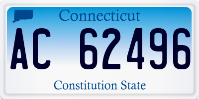 CT license plate AC62496