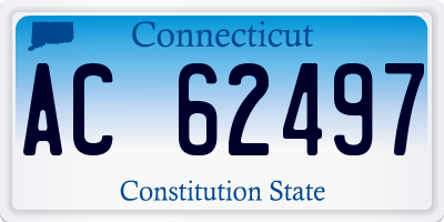 CT license plate AC62497