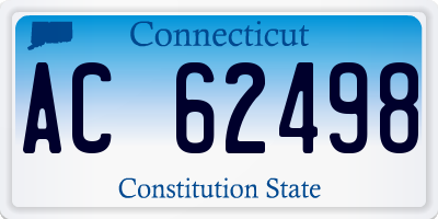 CT license plate AC62498