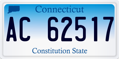 CT license plate AC62517