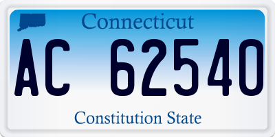 CT license plate AC62540