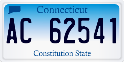 CT license plate AC62541