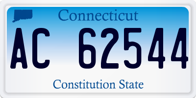 CT license plate AC62544